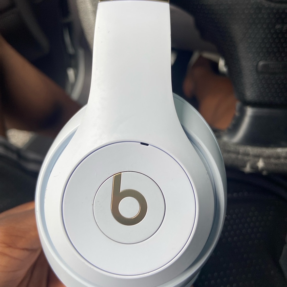 Beats by Dre White and Gold Over-Ear Headphones